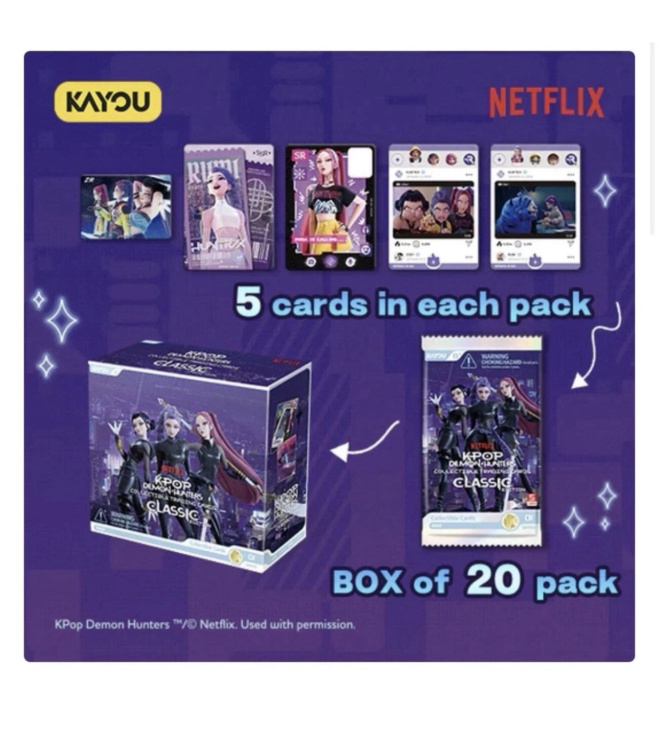 Kayou KPOP Netflix Demon Hunters Trading Card Box Classic Edition