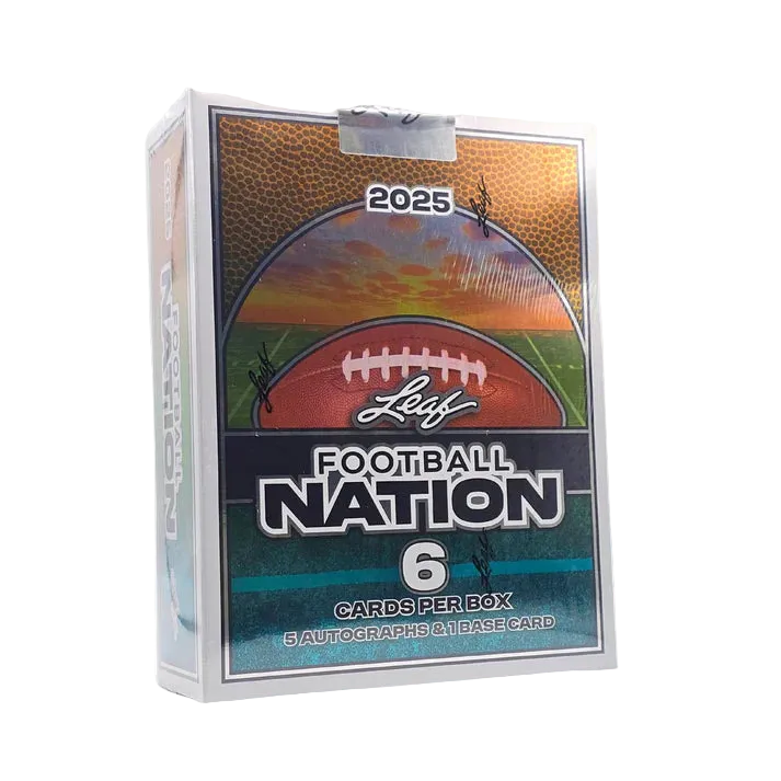 2025 LEAF FOOTBALL NATION FOOTBALL HOBBY BOX