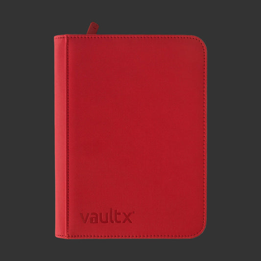 4-Pocket Exo-Tec Vault X Zip Binder Fire Red
