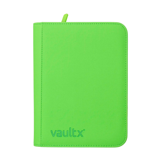4 Pocket Vault X Zip Binder Neon Green