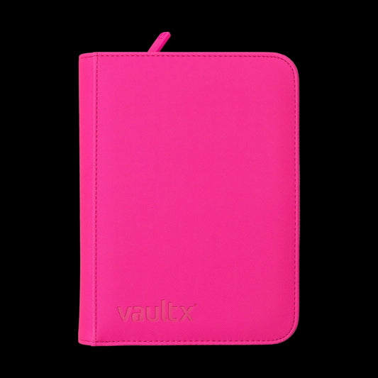 4 Pocket Vault X Zip Binder Neon Pink