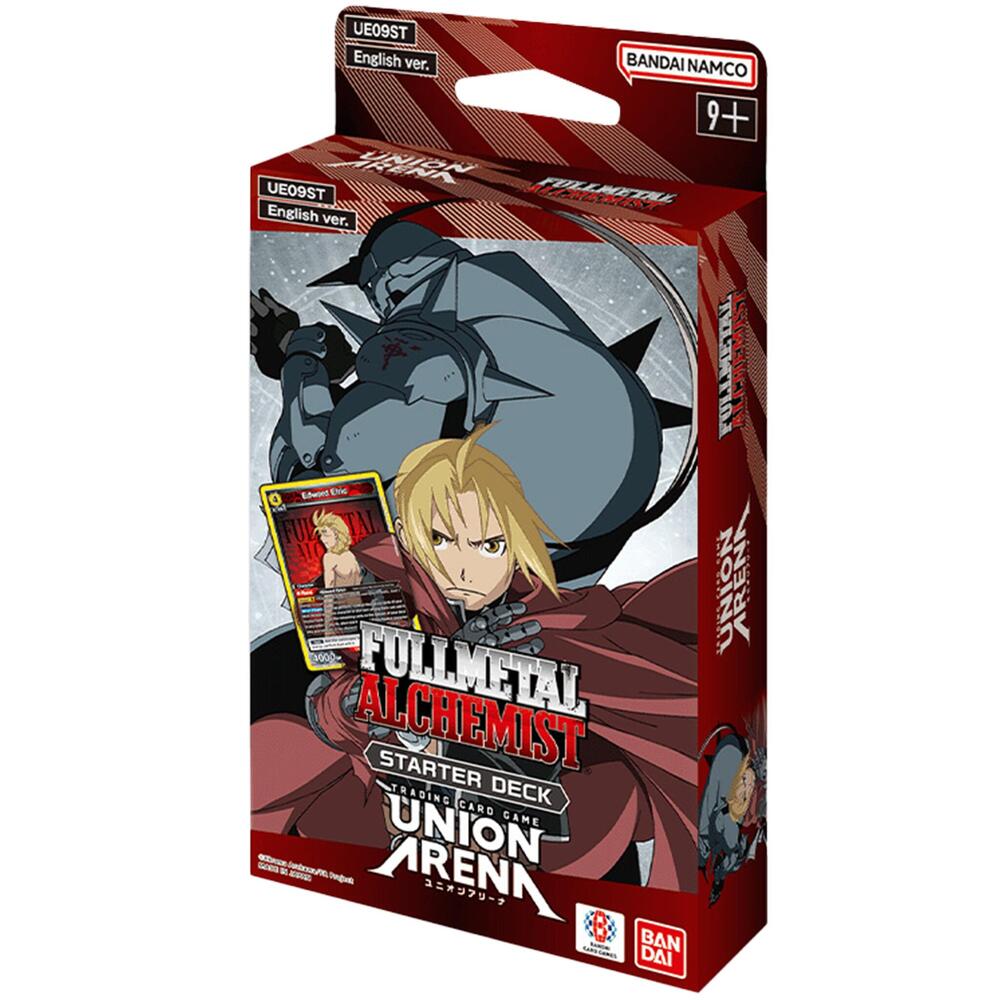 Fullmetal Alchemist starter deck packaging with character illustration on a white background