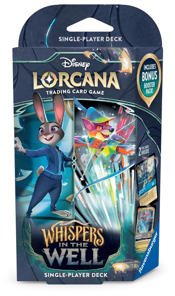 Disney Lorcana: Whispers in the Well Starter Deck Judy Hopps and Robin Hood(Sapphire & Steel)