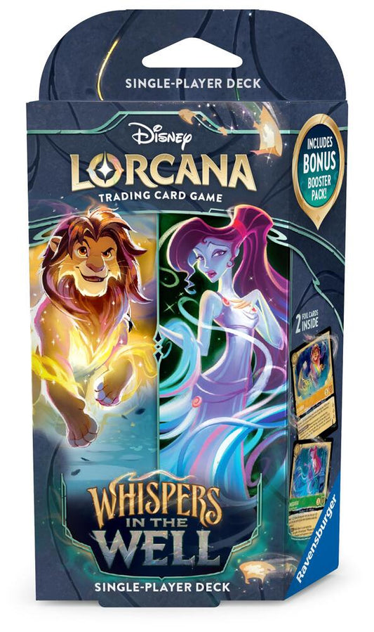 Disney Lorcana: Whispers in the Well Starter Deck Simba and Megara(Amber & Emerald)