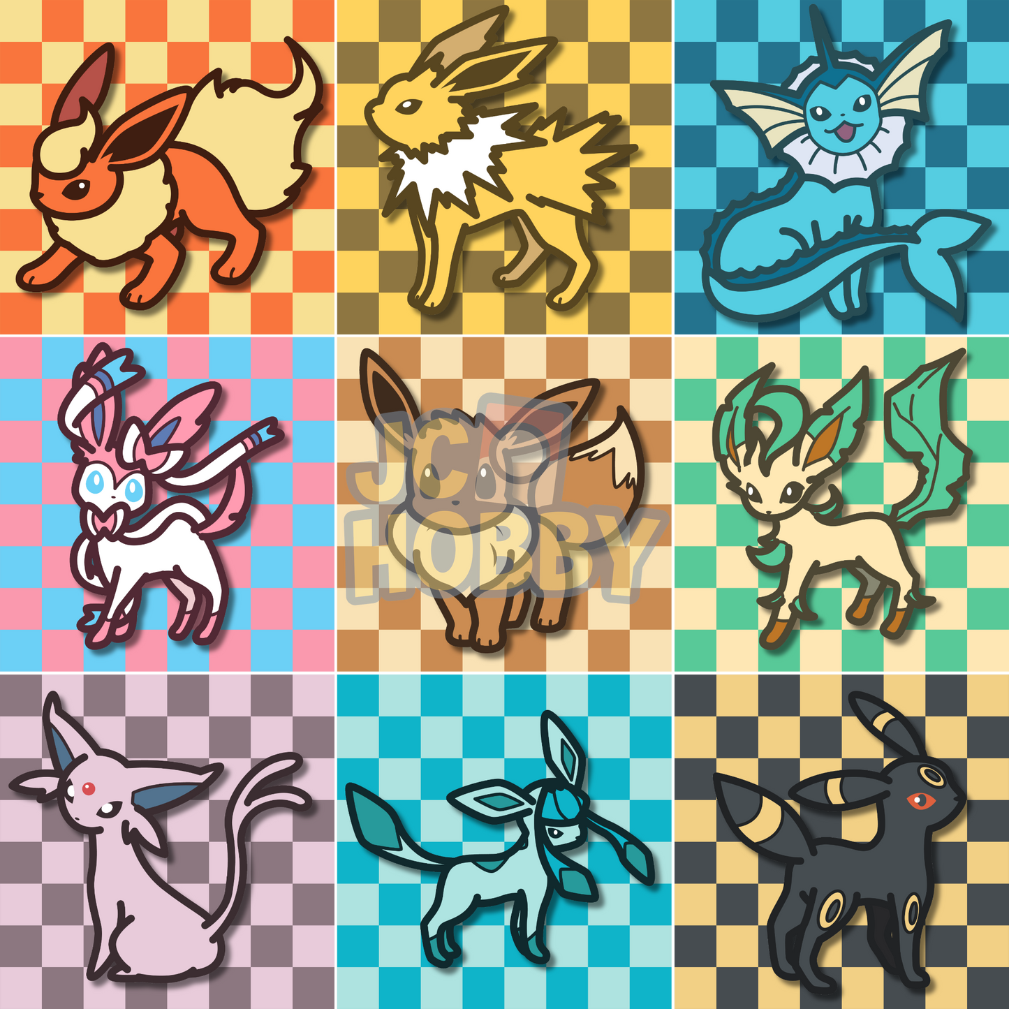 Pokémon Eevee Evolution Square Coaster line