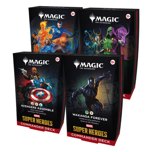 Marvel Super Heroes Commander Deck Display (4 Decks)