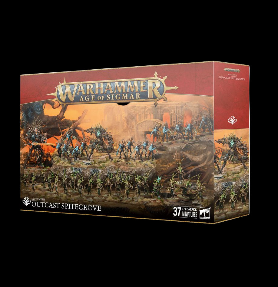 Warhammer Age of Sigmar game box with miniature figures on a white background