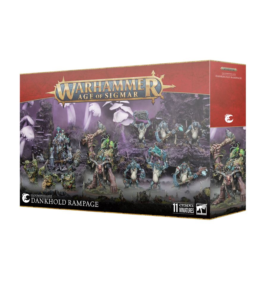 Warhammer Age of Sigmar game box with model figures on a white background