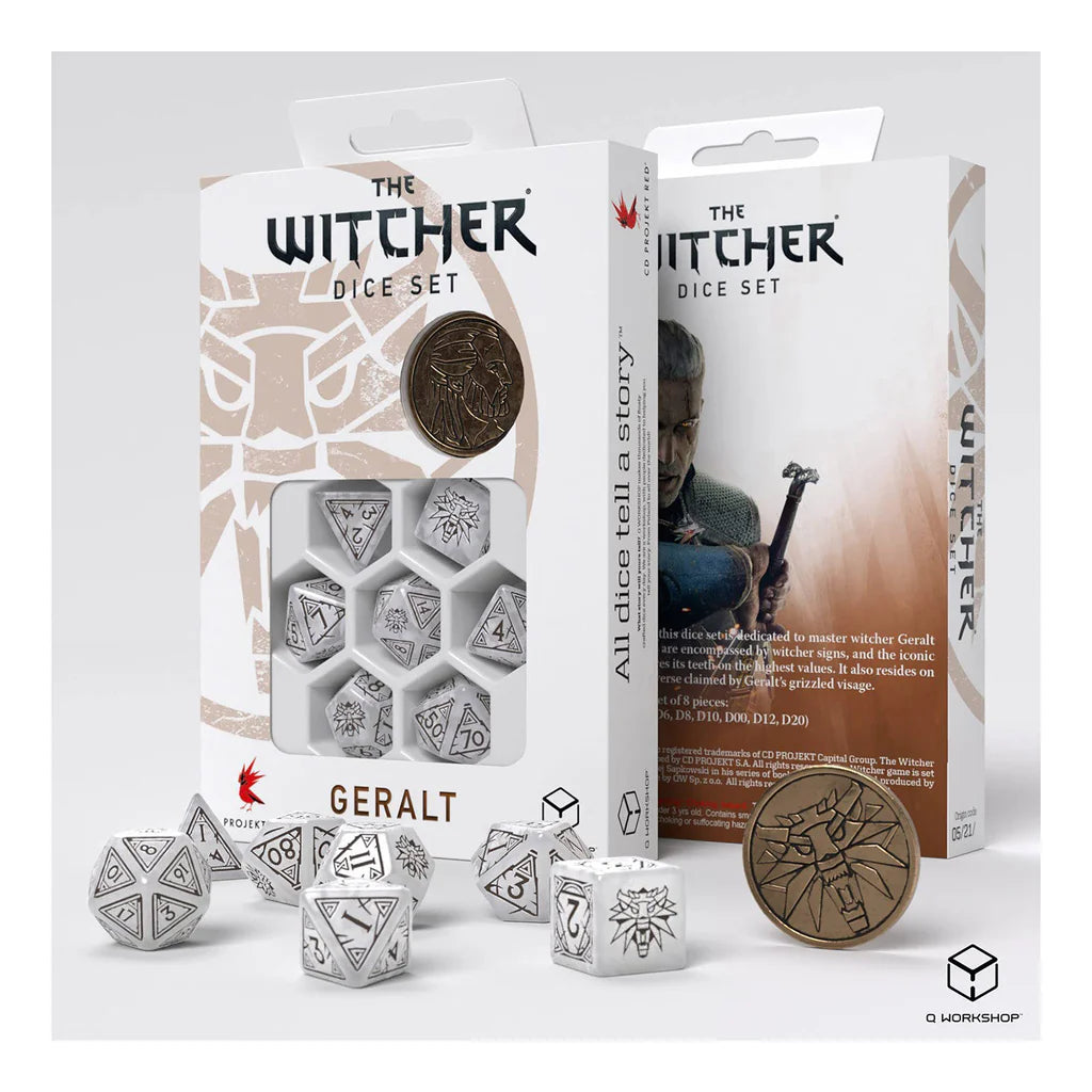 The Witcher dice set with packaging