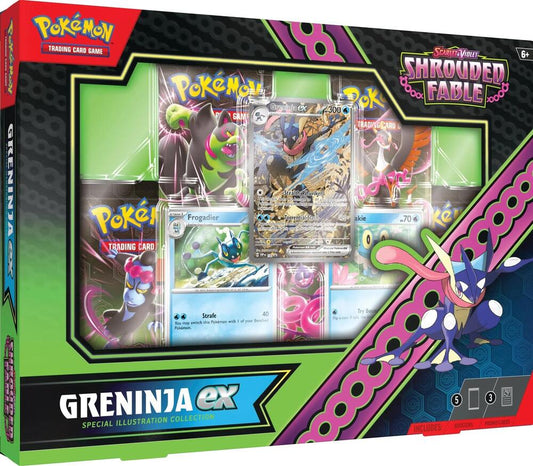 Pokémon trading card game packaging with Greninja EX illustration