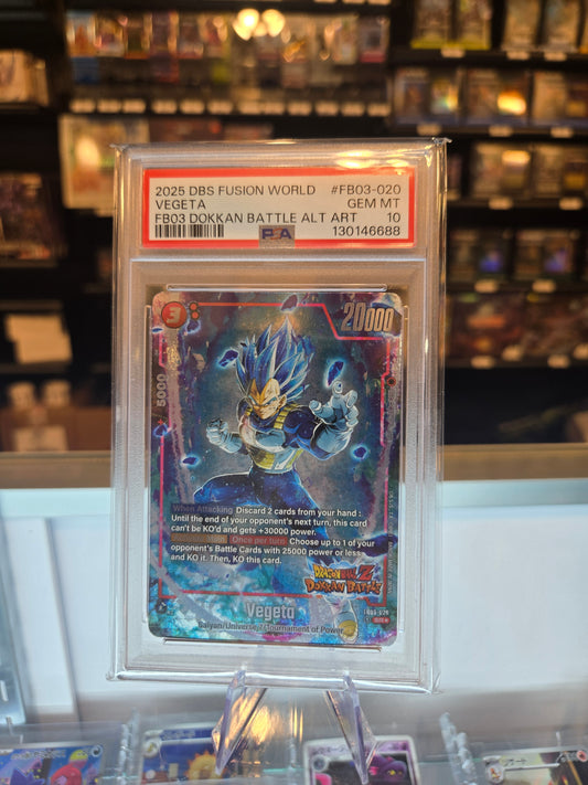Vegeta FB03 Dokkan Battle ALT ART FB03-020 PSA 10