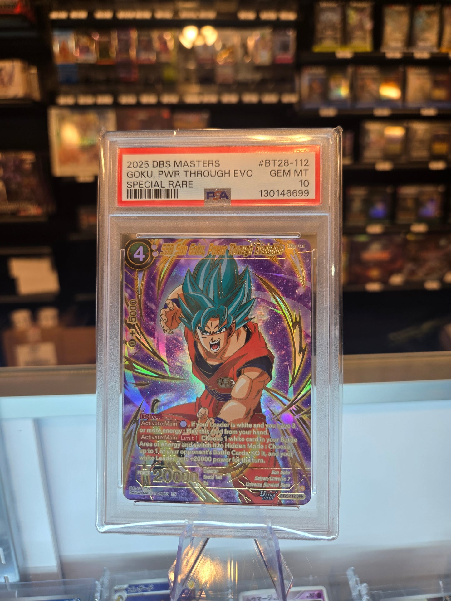 SSB Son Goku, Power Through Evolution SPR BT28-112 PSA 10