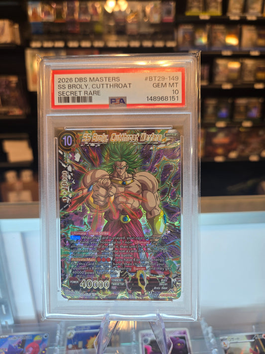 SS Broly, Cutthroat SR BT29-149 PSA 10